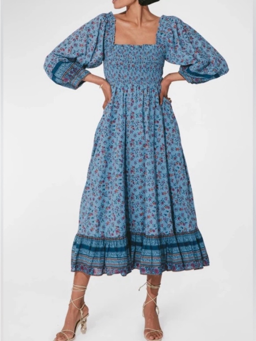 Cleobella Organic Cotton Eva midi dress Floral. Medium.